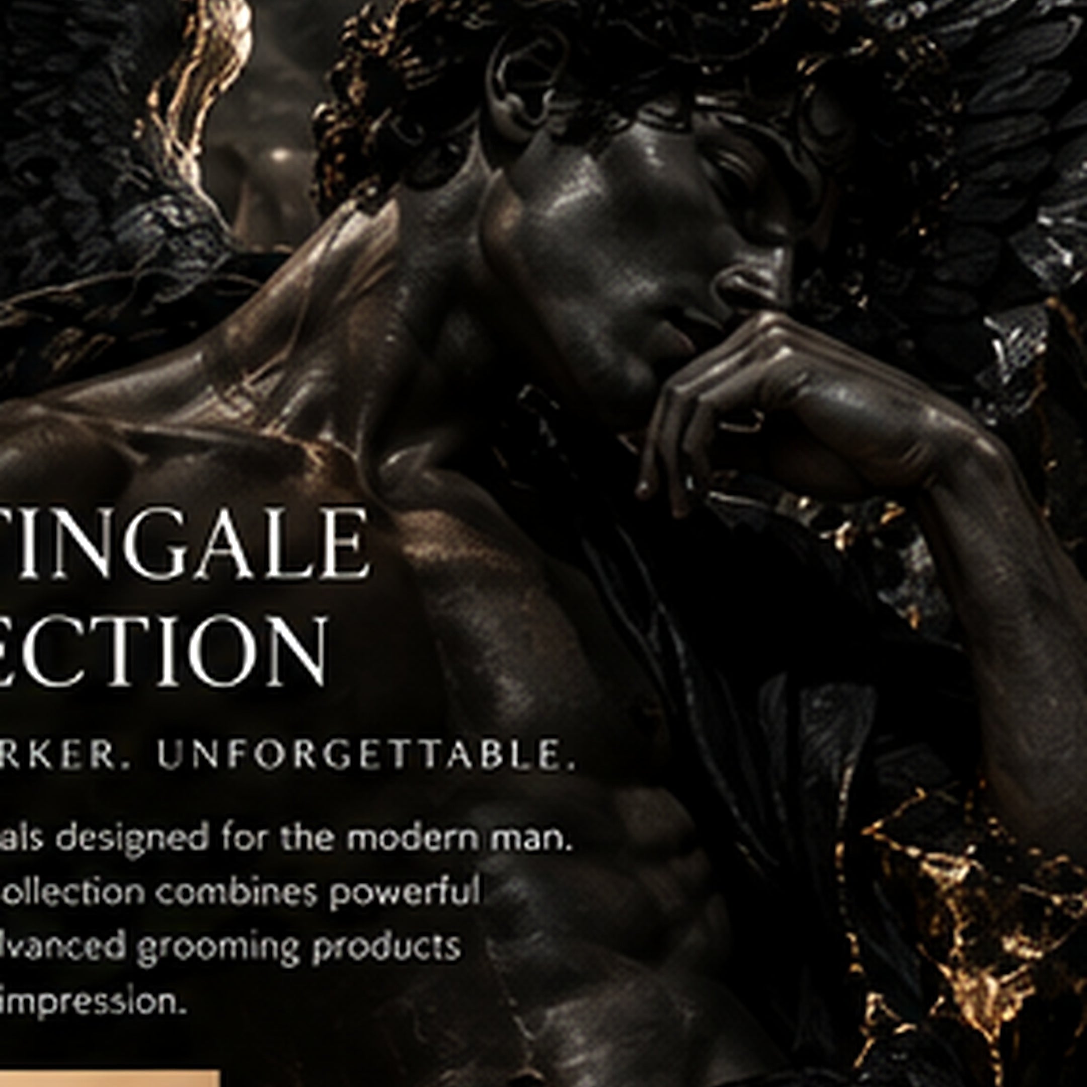 Dark luxury grooming editorial